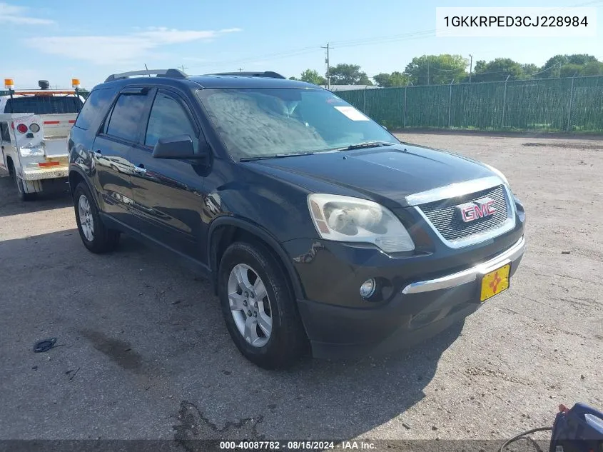 1GKKRPED3CJ228984 2012 GMC Acadia Sle