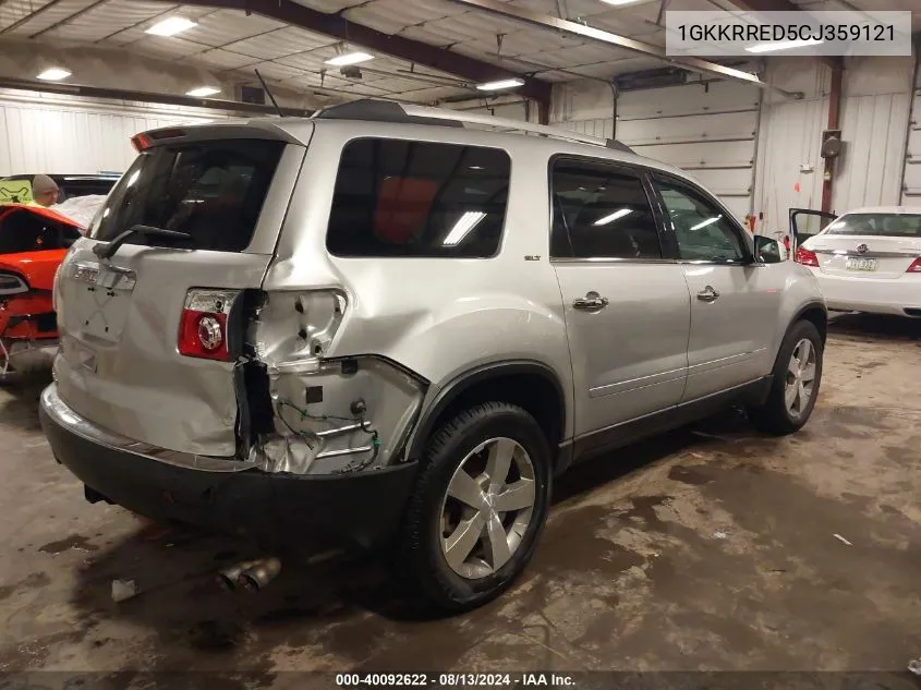 2012 GMC Acadia Slt-1 VIN: 1GKKRRED5CJ359121 Lot: 40092622