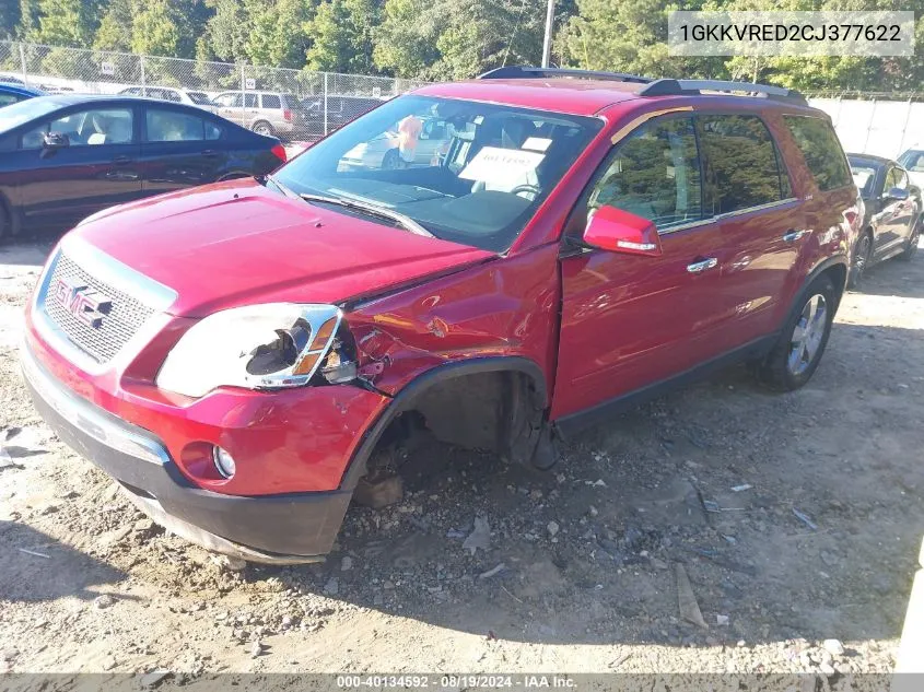 2012 GMC Acadia Slt-1 VIN: 1GKKVRED2CJ377622 Lot: 40134592