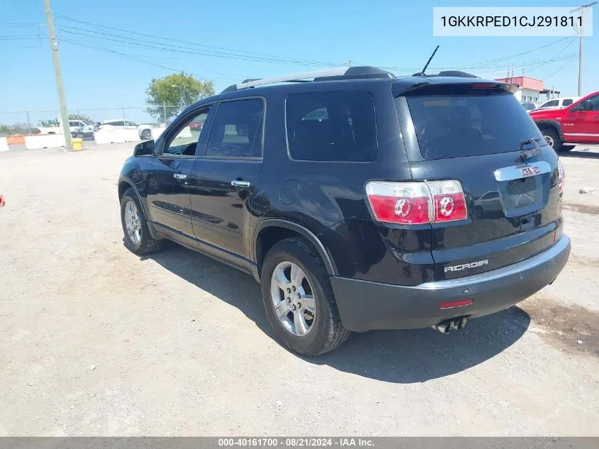 2012 GMC Acadia Sle VIN: 1GKKRPED1CJ291811 Lot: 40161700