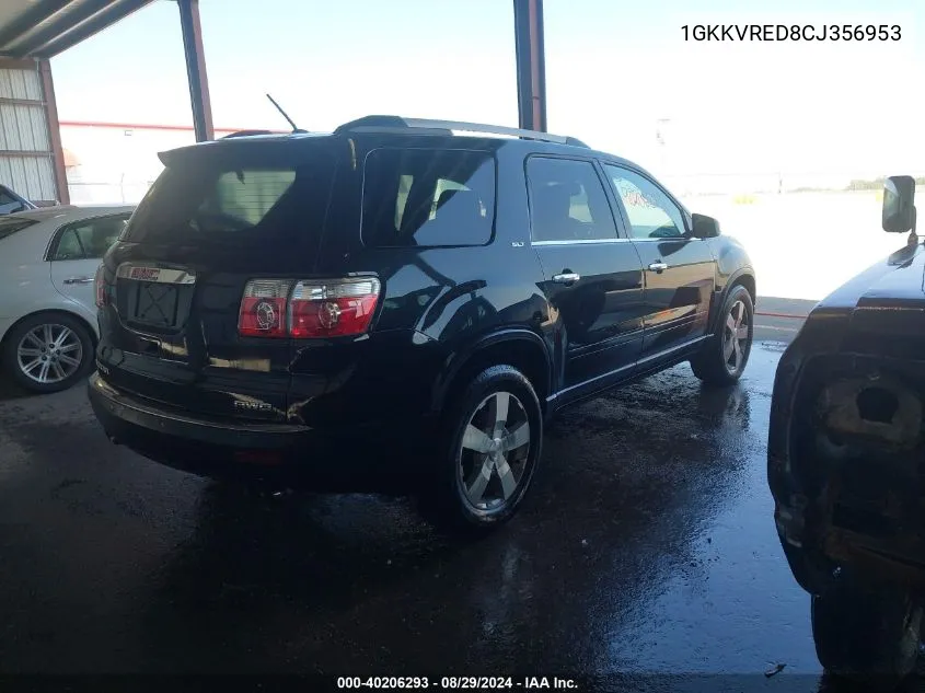 2012 GMC Acadia Slt-1 VIN: 1GKKVRED8CJ356953 Lot: 40206293