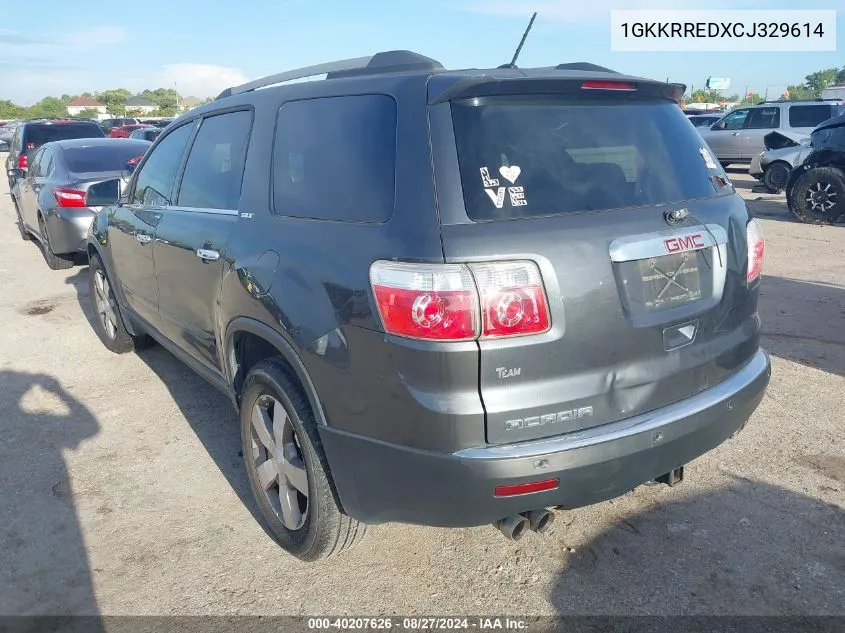 2012 GMC Acadia Slt-1 VIN: 1GKKRREDXCJ329614 Lot: 40207626