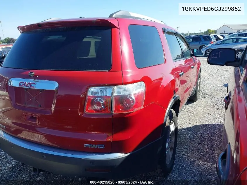 1GKKVPED6CJ299852 2012 GMC Acadia Sle