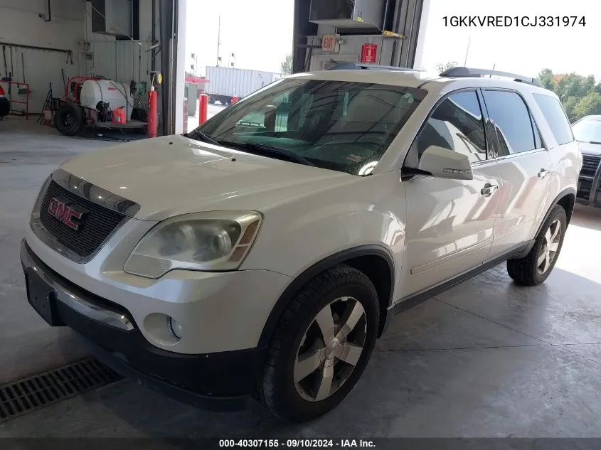 2012 GMC Acadia Slt-1 VIN: 1GKKVRED1CJ331974 Lot: 40307155