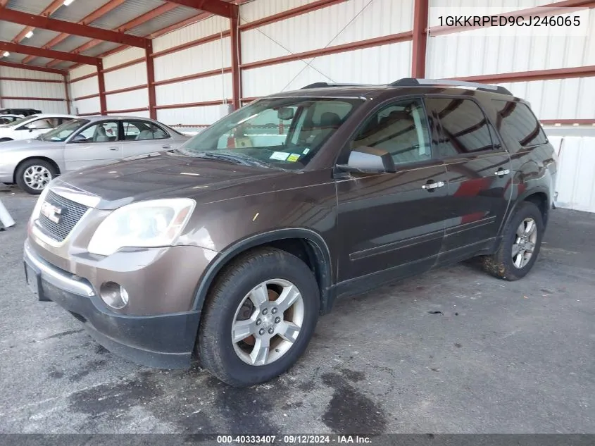 2012 GMC Acadia Sle VIN: 1GKKRPED9CJ246065 Lot: 40333407