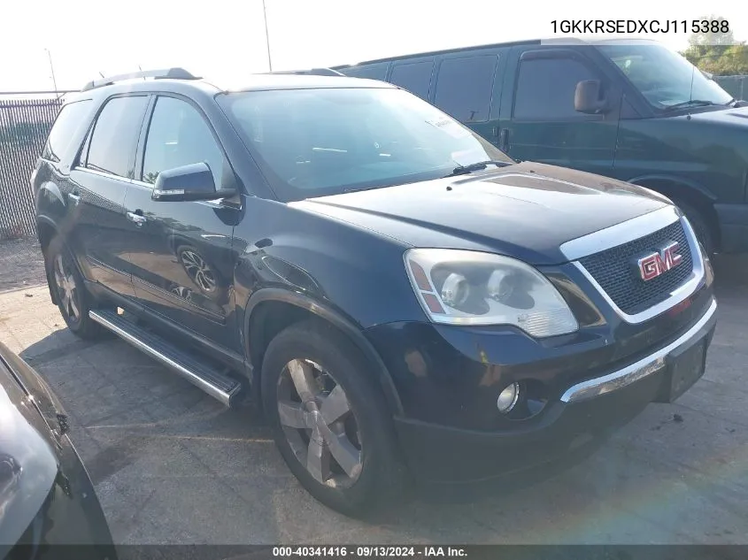 2012 GMC Acadia Slt-2 VIN: 1GKKRSEDXCJ115388 Lot: 40341416