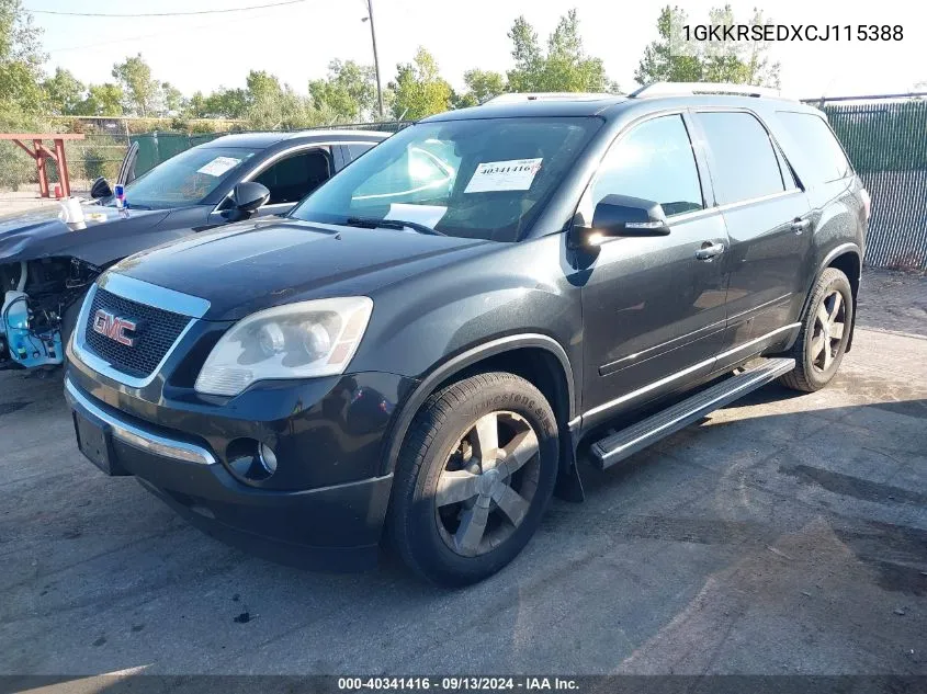 2012 GMC Acadia Slt-2 VIN: 1GKKRSEDXCJ115388 Lot: 40341416