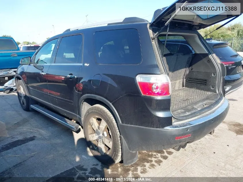 2012 GMC Acadia Slt-2 VIN: 1GKKRSEDXCJ115388 Lot: 40341416