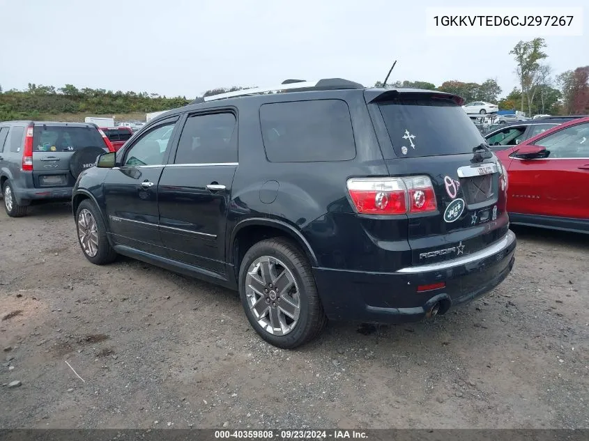 2012 GMC Acadia Denali VIN: 1GKKVTED6CJ297267 Lot: 40359808