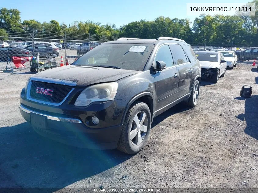 2012 GMC Acadia Slt-1 VIN: 1GKKVRED6CJ141314 Lot: 40393100