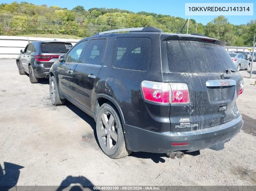 2012 GMC Acadia Slt-1 VIN: 1GKKVRED6CJ141314 Lot: 40393100