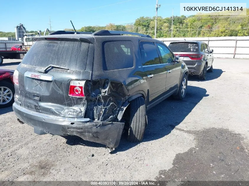 2012 GMC Acadia Slt-1 VIN: 1GKKVRED6CJ141314 Lot: 40393100