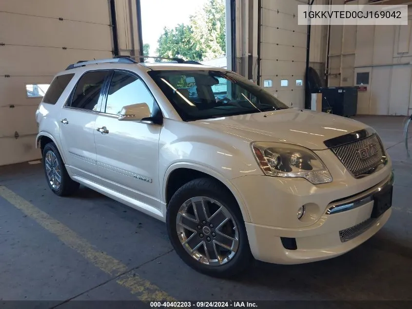 2012 GMC Acadia Denali VIN: 1GKKVTED0CJ169042 Lot: 40402203