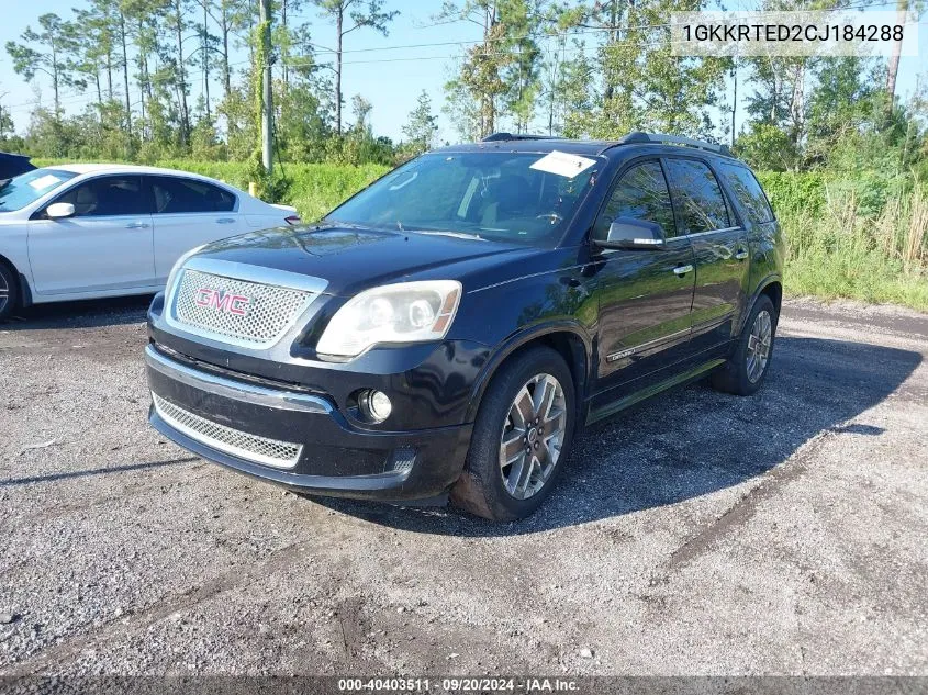 2012 GMC Acadia Denali VIN: 1GKKRTED2CJ184288 Lot: 40403511