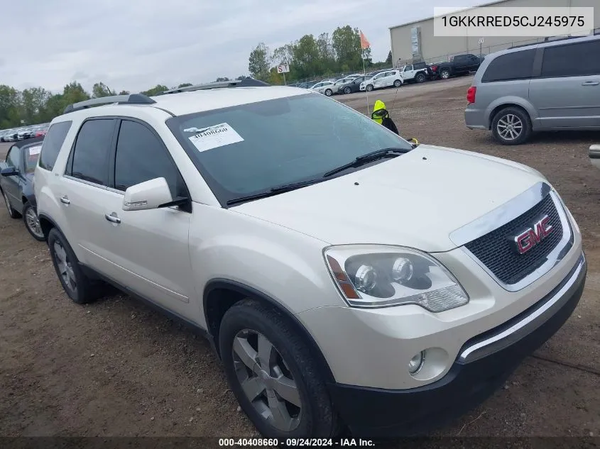 2012 GMC Acadia Slt-1 VIN: 1GKKRRED5CJ245975 Lot: 40408660