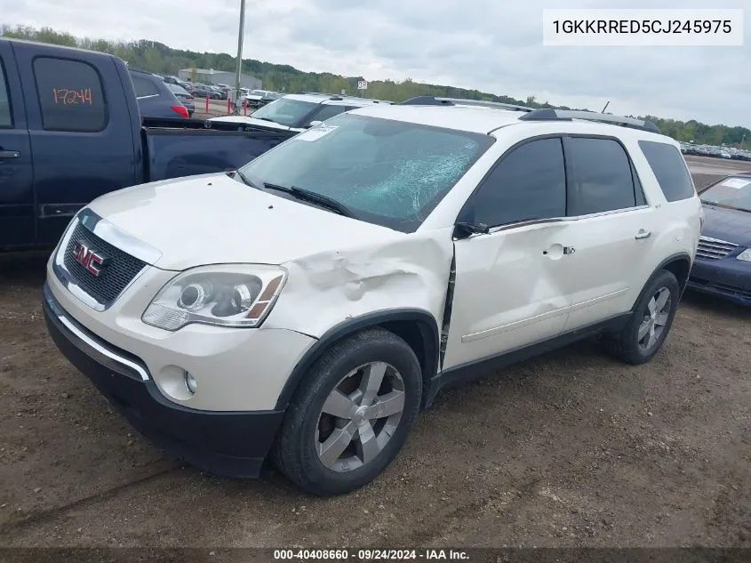 2012 GMC Acadia Slt-1 VIN: 1GKKRRED5CJ245975 Lot: 40408660