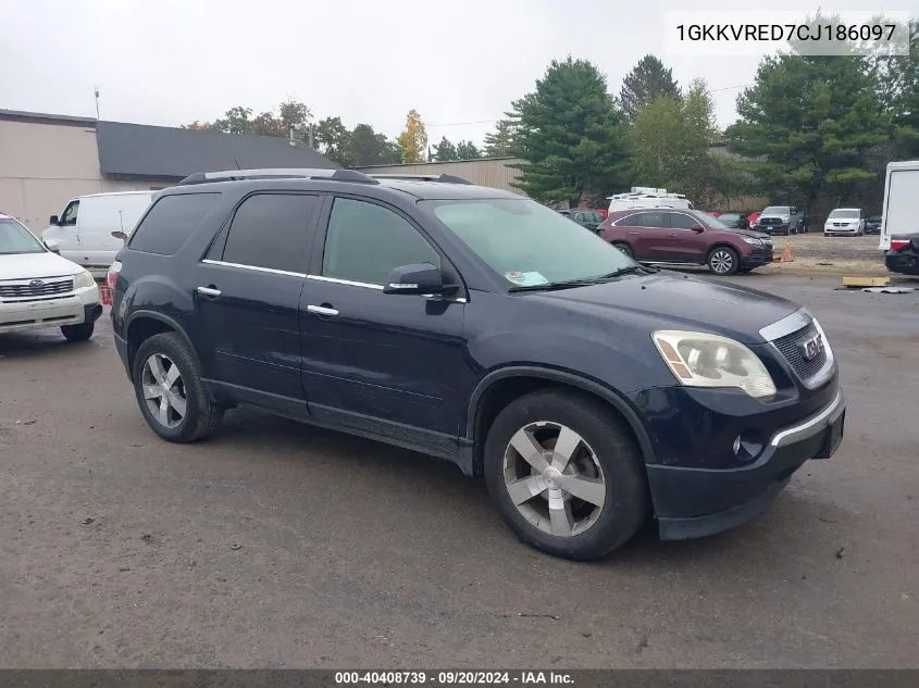 2012 GMC Acadia Slt-1 VIN: 1GKKVRED7CJ186097 Lot: 40408739