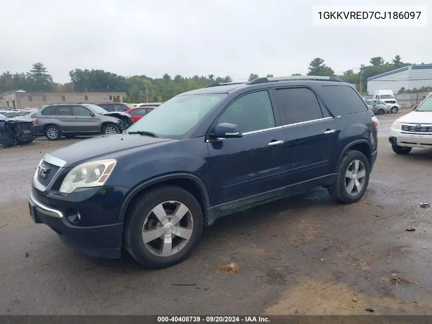 2012 GMC Acadia Slt-1 VIN: 1GKKVRED7CJ186097 Lot: 40408739