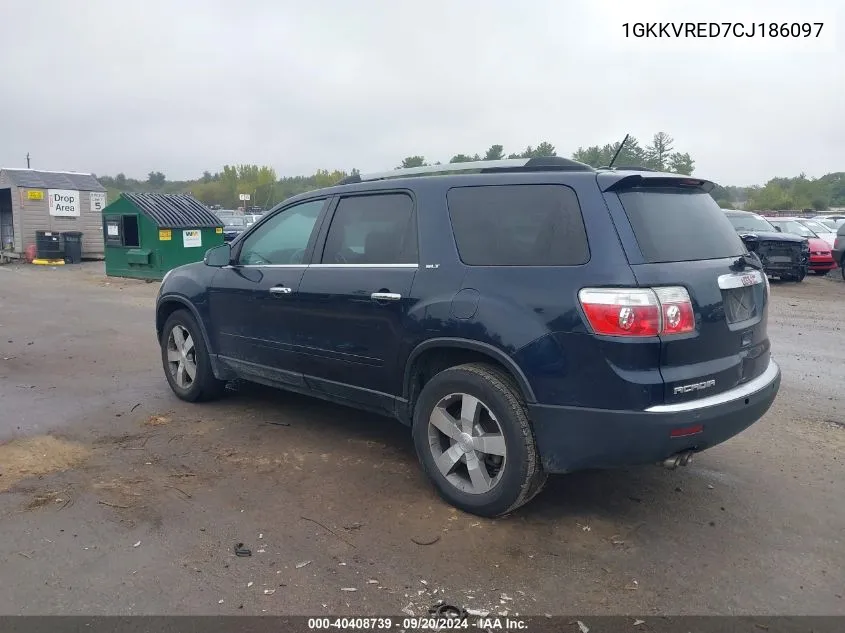 2012 GMC Acadia Slt-1 VIN: 1GKKVRED7CJ186097 Lot: 40408739