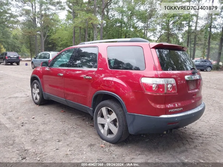 2012 GMC Acadia Slt-1 VIN: 1GKKVRED7CJ401879 Lot: 40427368