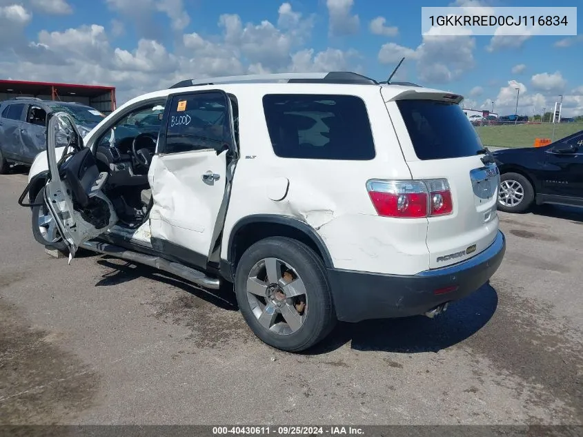 2012 GMC Acadia Slt-1 VIN: 1GKKRRED0CJ116834 Lot: 40430611