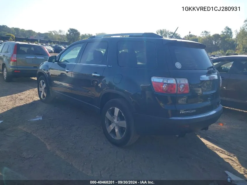 2012 GMC Acadia Slt-1 VIN: 1GKKVRED1CJ280931 Lot: 40468201