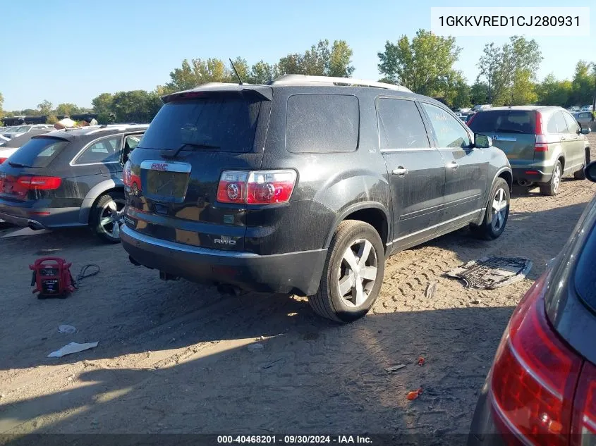 2012 GMC Acadia Slt-1 VIN: 1GKKVRED1CJ280931 Lot: 40468201