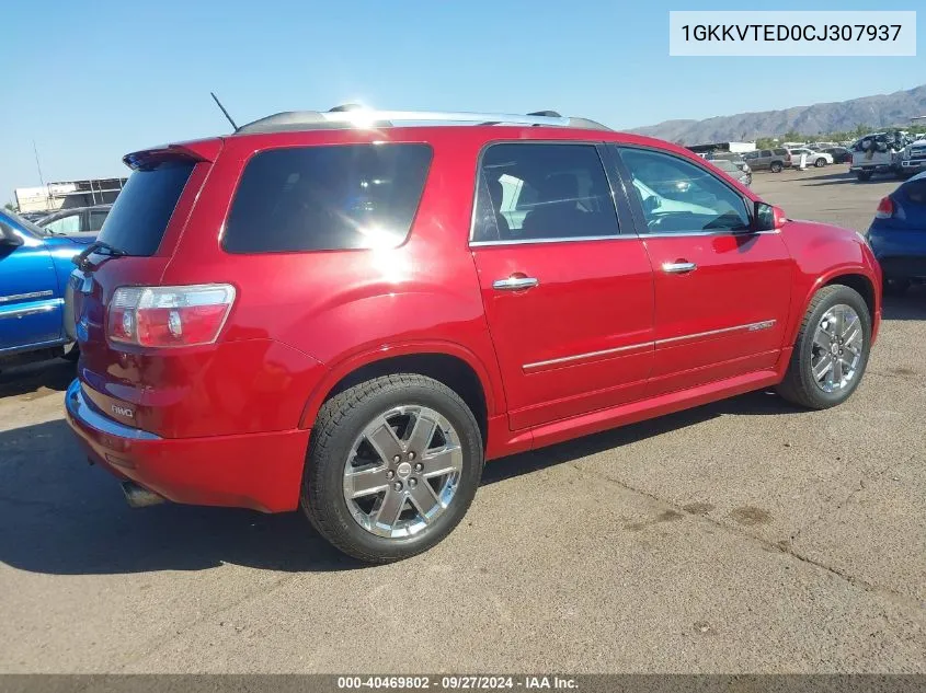 1GKKVTED0CJ307937 2012 GMC Acadia Denali