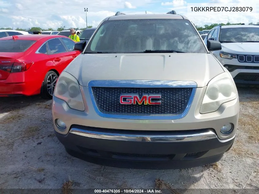 2012 GMC Acadia Sle VIN: 1GKKRPED7CJ283079 Lot: 40476305