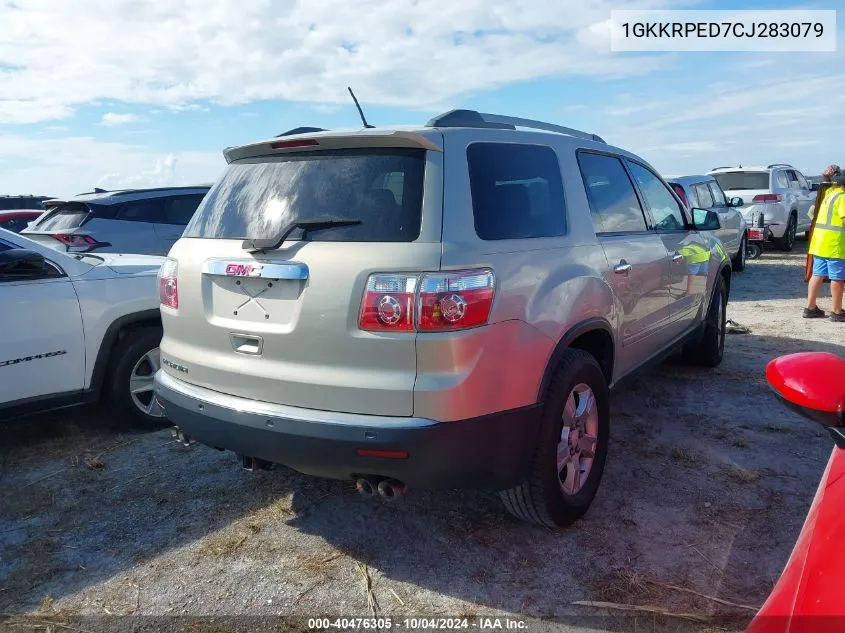 2012 GMC Acadia Sle VIN: 1GKKRPED7CJ283079 Lot: 40476305