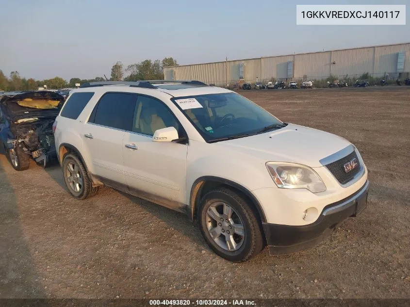 2012 GMC Acadia Slt-1 VIN: 1GKKVREDXCJ140117 Lot: 40493820