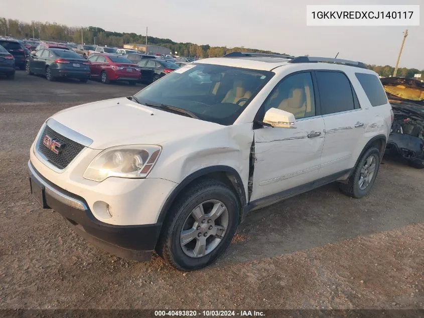 2012 GMC Acadia Slt-1 VIN: 1GKKVREDXCJ140117 Lot: 40493820