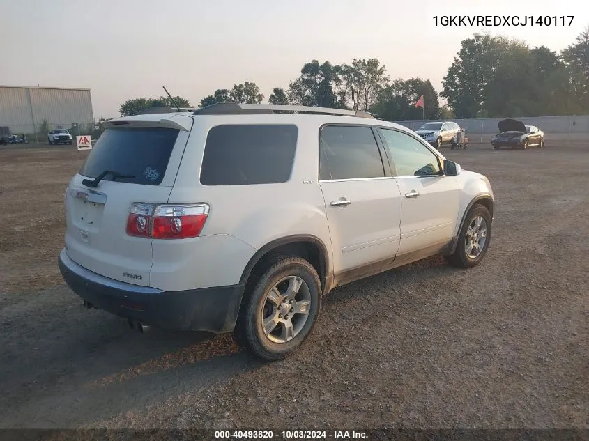 2012 GMC Acadia Slt-1 VIN: 1GKKVREDXCJ140117 Lot: 40493820