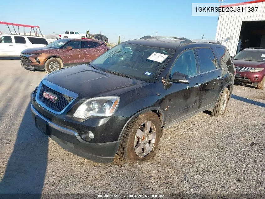 2012 GMC Acadia Slt-2 VIN: 1GKKRSED2CJ311387 Lot: 40515961