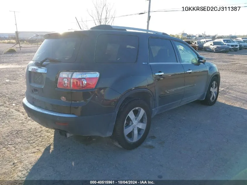 2012 GMC Acadia Slt-2 VIN: 1GKKRSED2CJ311387 Lot: 40515961