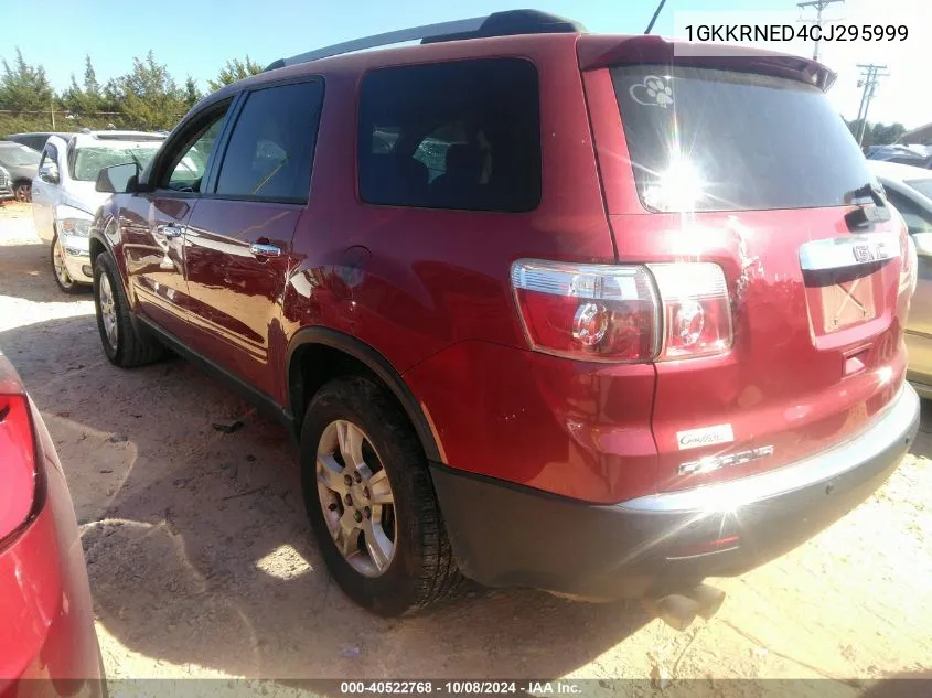 2012 GMC Acadia Sl VIN: 1GKKRNED4CJ295999 Lot: 40522768