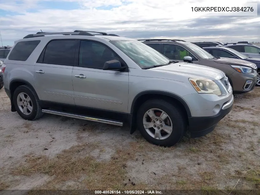 2012 GMC Acadia Sle VIN: 1GKKRPEDXCJ384276 Lot: 40526154