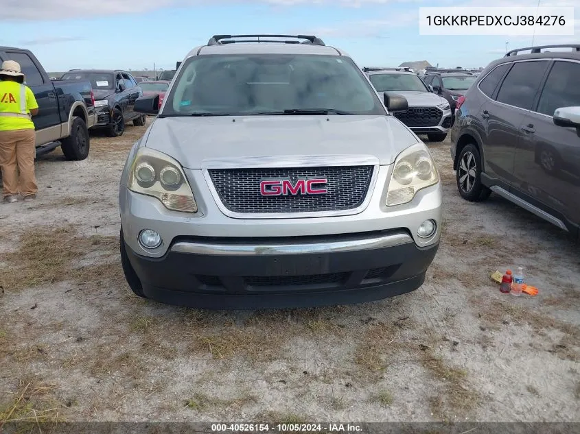 2012 GMC Acadia Sle VIN: 1GKKRPEDXCJ384276 Lot: 40526154