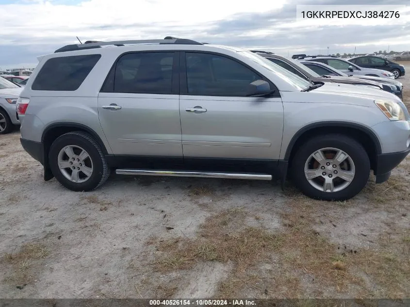 2012 GMC Acadia Sle VIN: 1GKKRPEDXCJ384276 Lot: 40526154