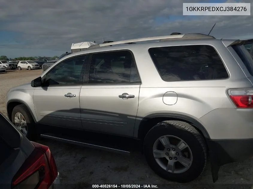 2012 GMC Acadia Sle VIN: 1GKKRPEDXCJ384276 Lot: 40526154