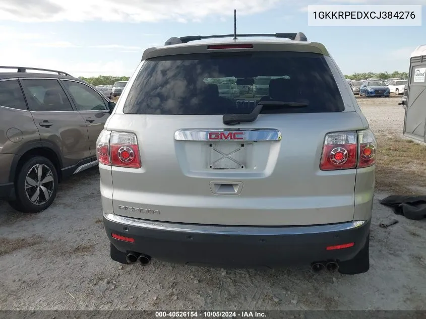 2012 GMC Acadia Sle VIN: 1GKKRPEDXCJ384276 Lot: 40526154