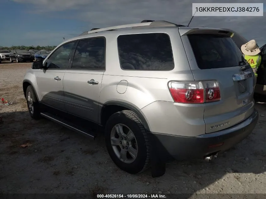 2012 GMC Acadia Sle VIN: 1GKKRPEDXCJ384276 Lot: 40526154