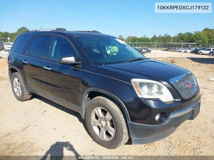 2012 GMC Acadia Sle VIN: 1GKKRPEDXCJ179122 Lot: 40530123