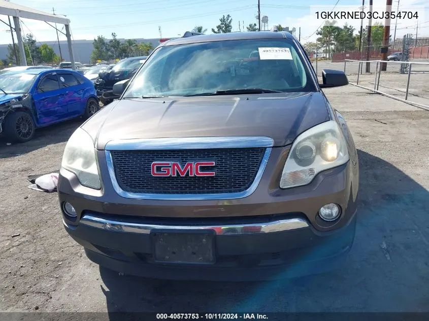 2012 GMC Acadia Sl VIN: 1GKKRNED3CJ354704 Lot: 40573753