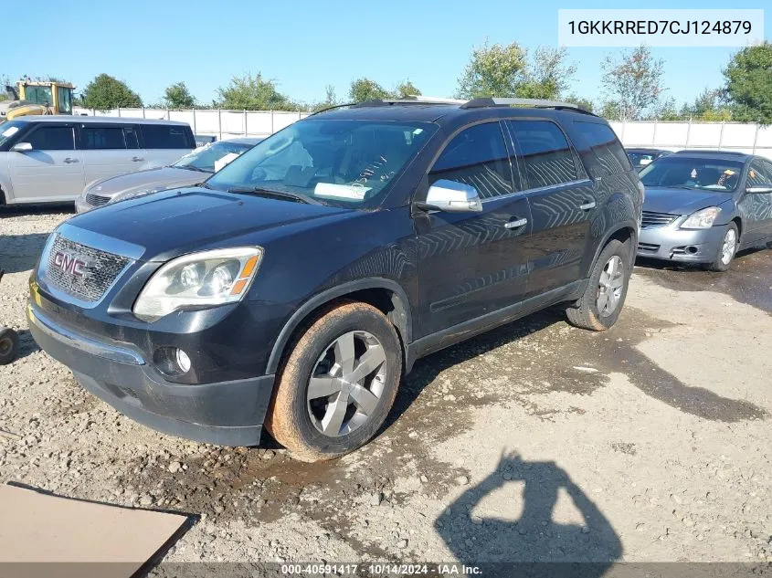 2012 GMC Acadia Slt-1 VIN: 1GKKRRED7CJ124879 Lot: 40591417