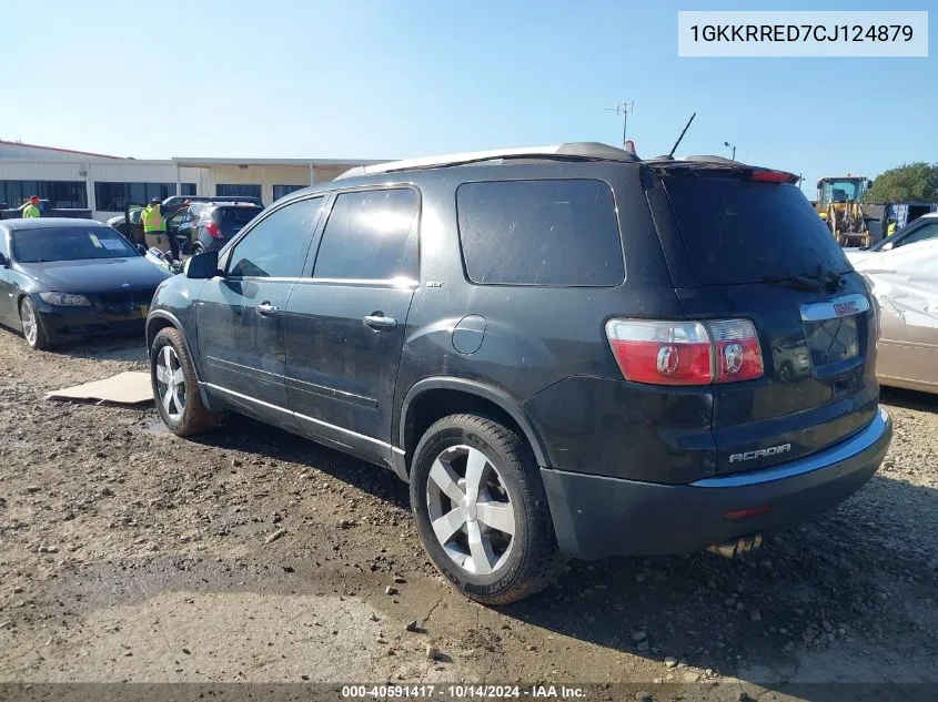 2012 GMC Acadia Slt-1 VIN: 1GKKRRED7CJ124879 Lot: 40591417