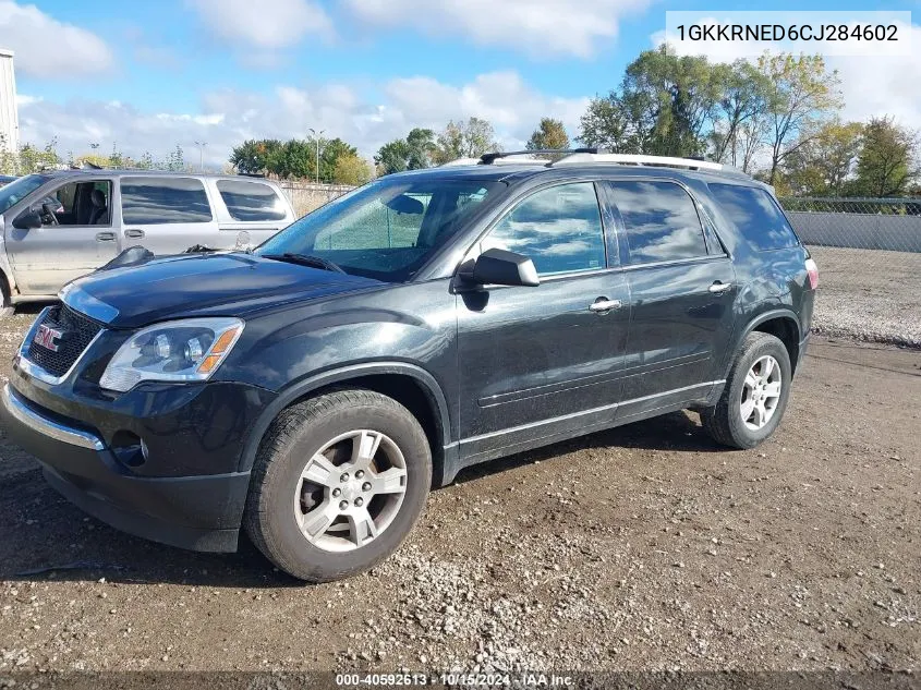 2012 GMC Acadia Sl VIN: 1GKKRNED6CJ284602 Lot: 40592613