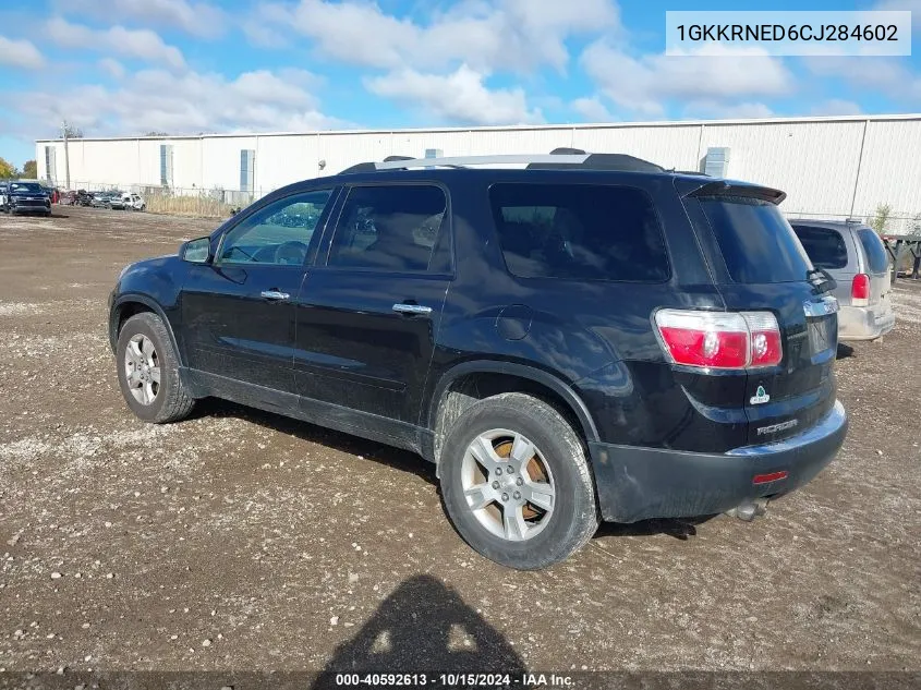 2012 GMC Acadia Sl VIN: 1GKKRNED6CJ284602 Lot: 40592613