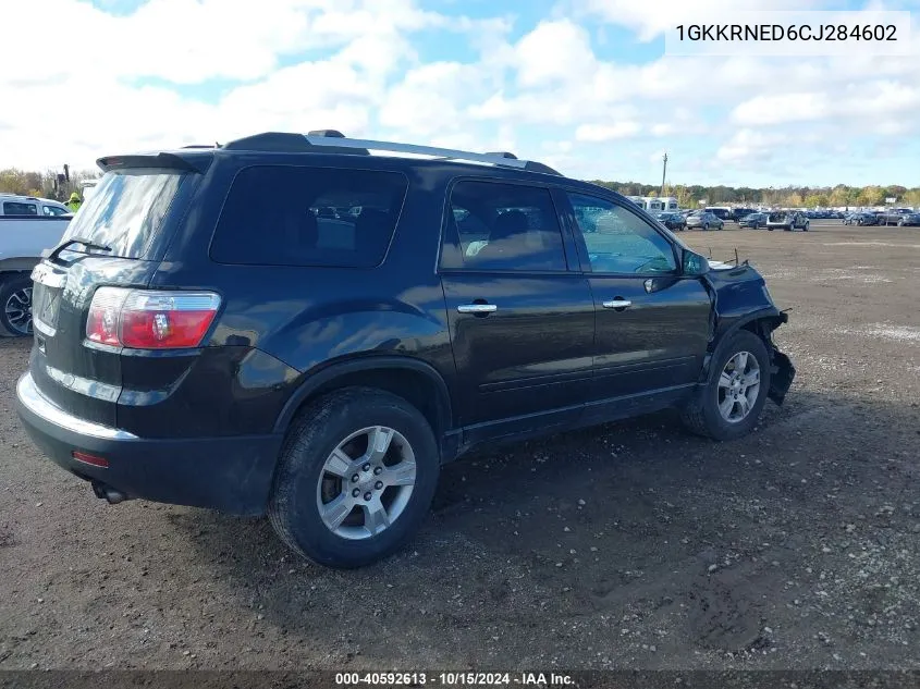 2012 GMC Acadia Sl VIN: 1GKKRNED6CJ284602 Lot: 40592613