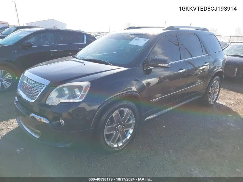 1GKKVTED8CJ193914 2012 GMC Acadia Denali